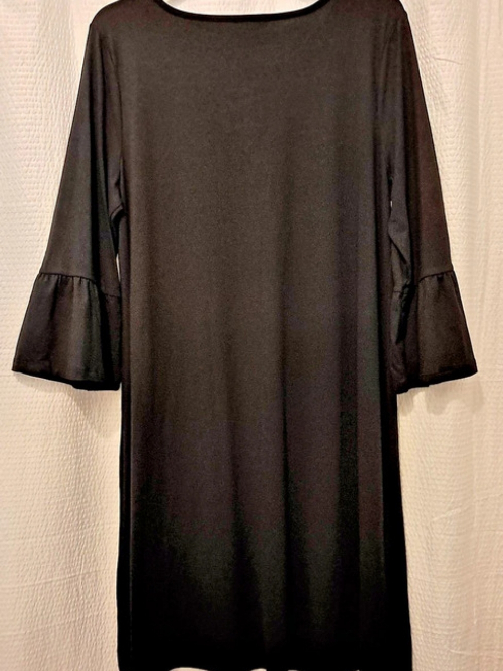 New Directions Black Lace-Up Midi Dress Size Large